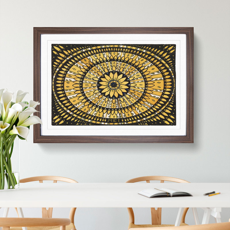 Flowers and Leaves by Julie De Graag - Framed Print, 27cm H x 36cm W x 2cm D, Walnut Framed