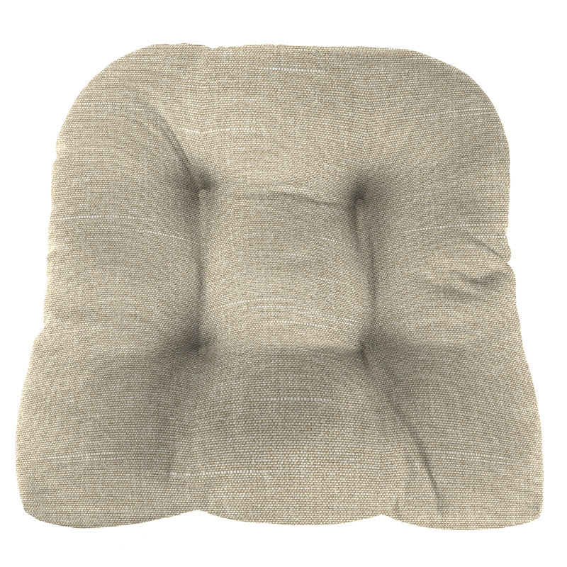 Contoured Outdoor Wicker Seat Cushion, Beige