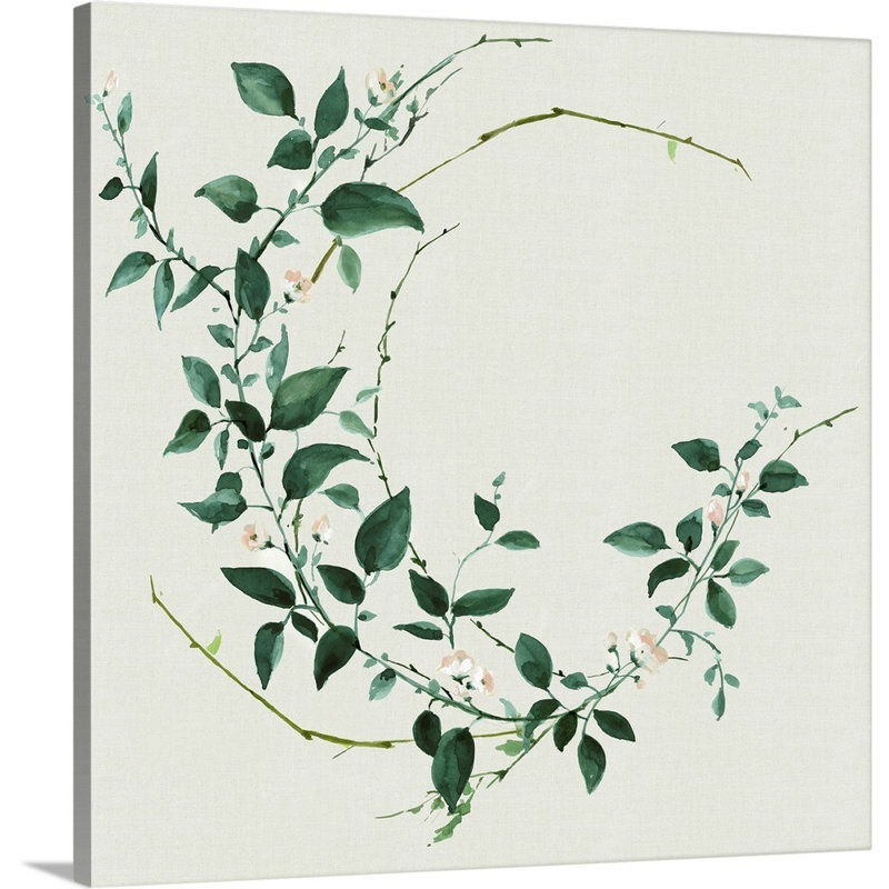 Toile délicate vigne, Toile tendue, H 36 po x l 36 po