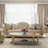 Villa Cherie 101" Wide Sofa - Pearl/Caramel-729359117
