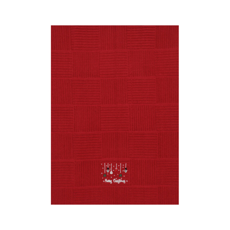 Lynox Cotton Jacquard Tea Towel Kitchen Towel, Red