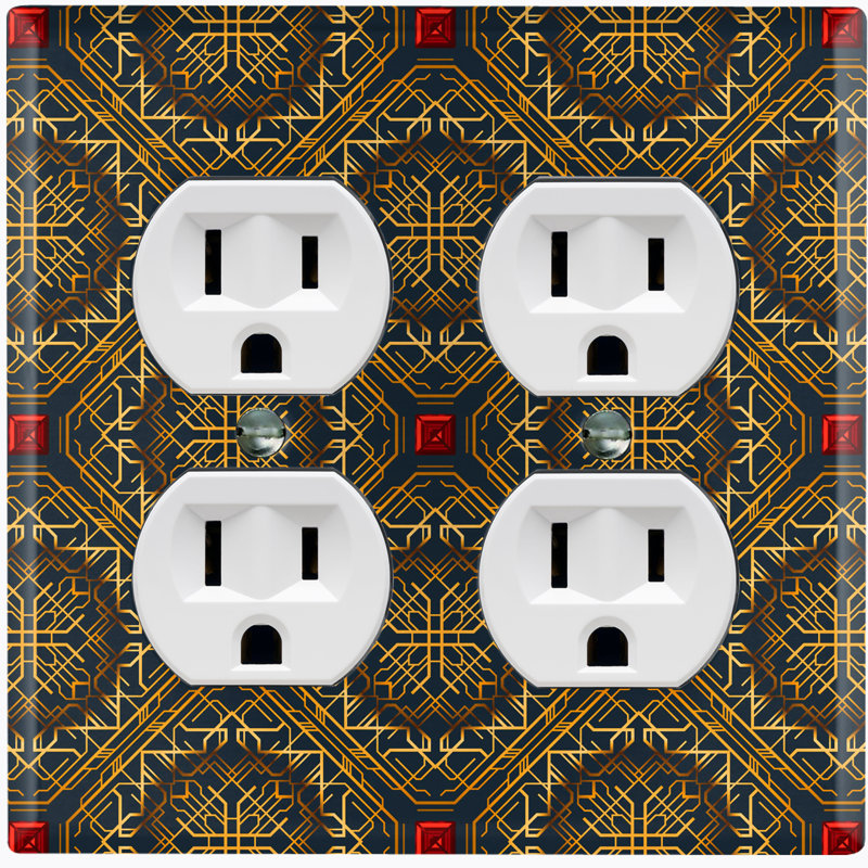 Patterned 2 - Gang Standard Wall Plate