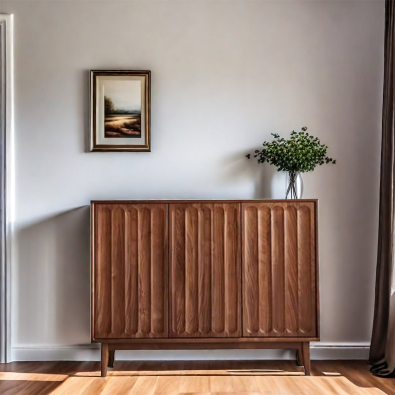 Buffet ajustable en noyer noir