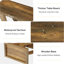 Table de bout de ferme 23,6 po avec support en queue de poisson, table d'appoint en bois étroite pour le salon ou la chambre à coucher, table de chevet rustique