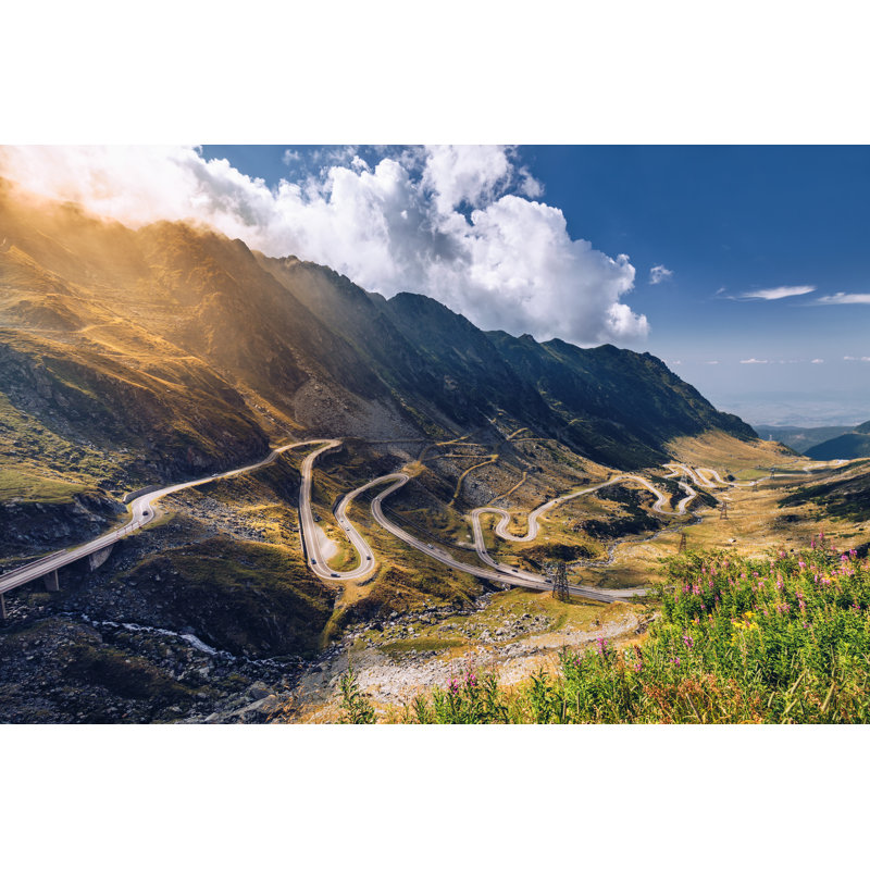 Transfagarasan Pass in Summer - Photographie sur toile tendue, L 48 po x H 32 po