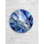 Horloge murale en verre trempé, horloge d'art abstrait bleu, horloge décor moderne, cadeau de maison unique, horloge ronde surdimensionnée, cadeau de pendaison de crémaillère-526490945-526490948