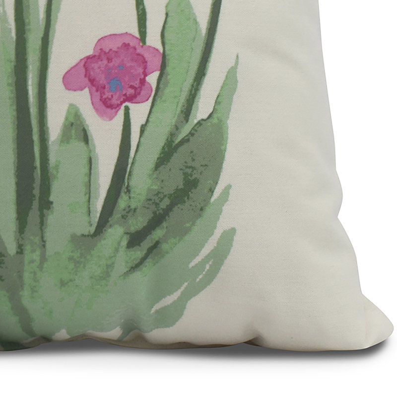 Housse et insert de coussin carré Farmers Market, Rose, 18 po x 18 po