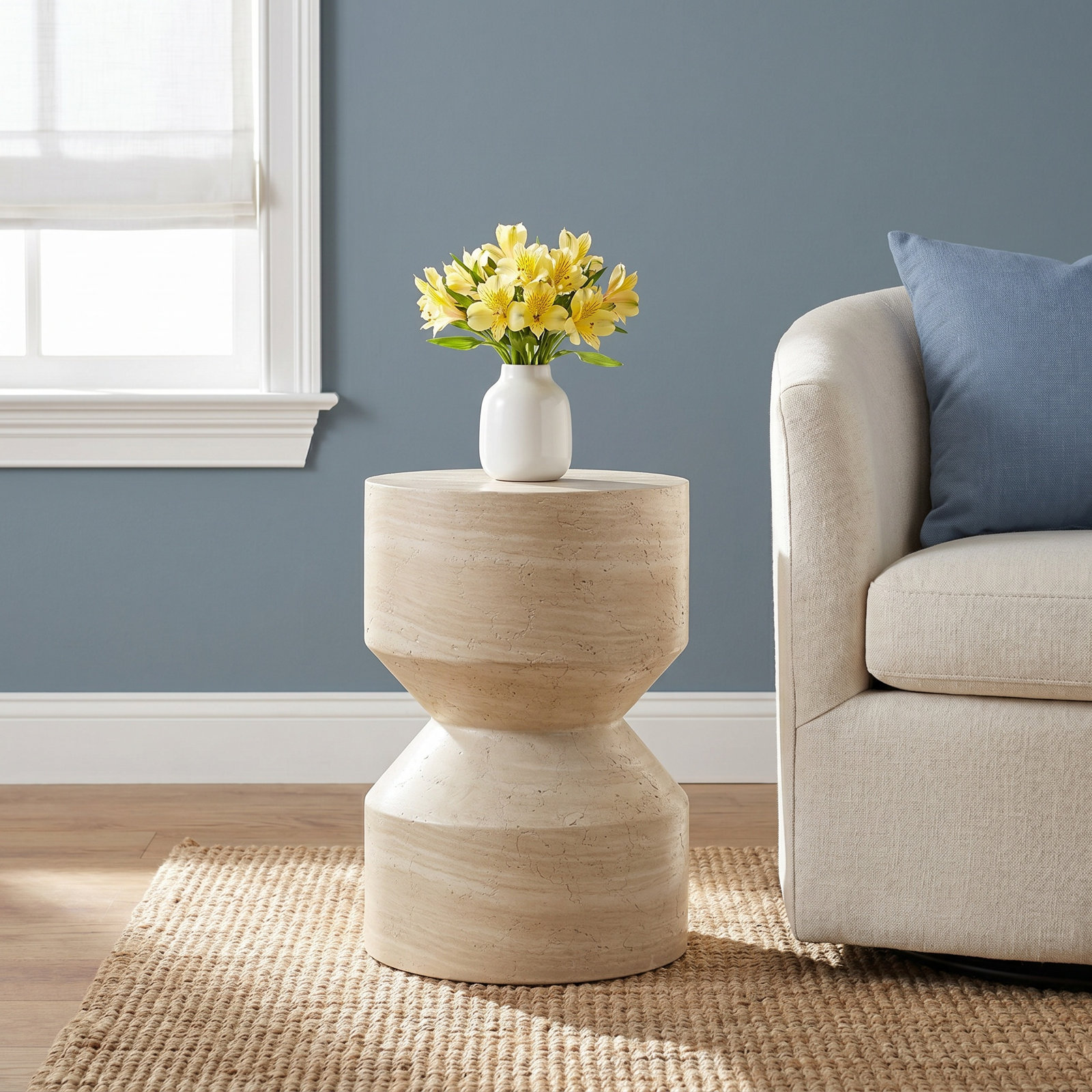 Roelf End Table, Sand Striae