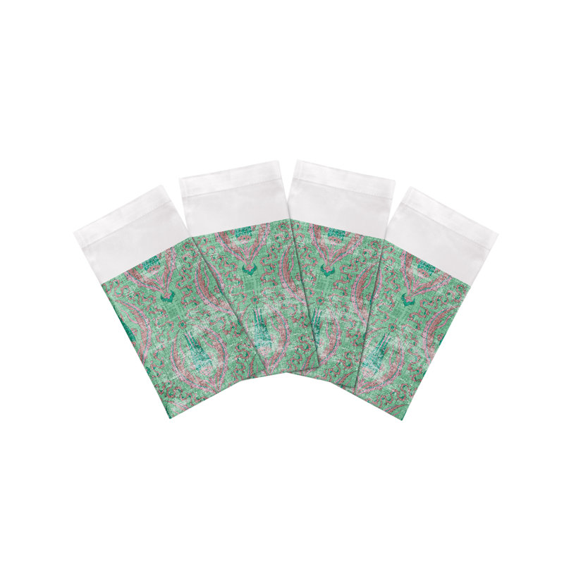 Byzantine Jewel Cotton Sateen Dinner Napkins, Green