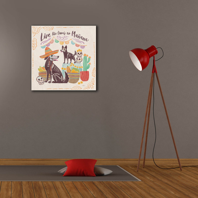 Art mural sur toile Trinx «La Calaca 2» par Janelle Penner, H 26 po x l 26 po x P 1,5 po