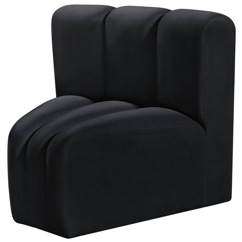 Holdina Velvet Side Chair, Black Velvet