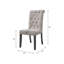 Chaise d'appoint en lin capitonné beige / gris Dewilla