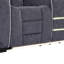 Causeuse inclinable gris AUSTIN avec accoudoirs de rangement