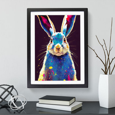 Hare No.2 Abstract 1 Piece Single Picture Frame Painting