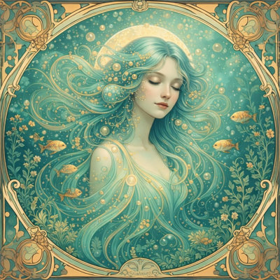 «Blue Solace», art mural sur toile tendue