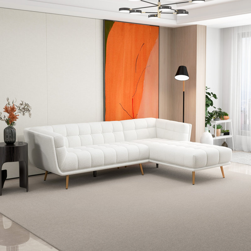 Allen Upholstered L-Shaped Sectional, Right Hand Facing