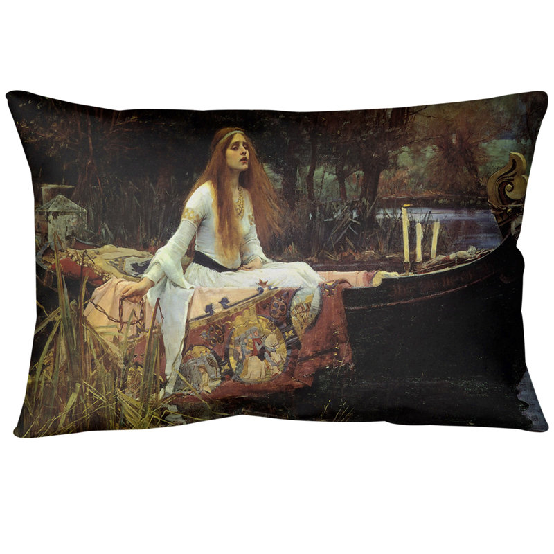 Coussin lombaire the lady of shalott, Faux lin