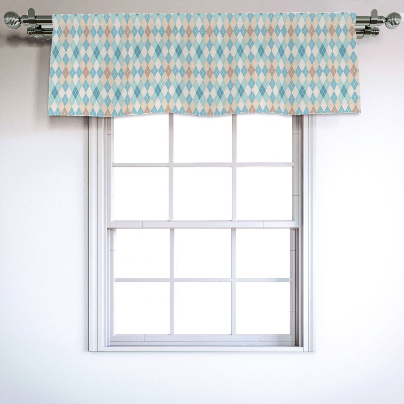 Sateen Floral Ruffled Window Valance