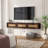  47" Fully Assembled Floating TV Stand With Rattan Doors,Wall Mount TV Cabinet-2002689802