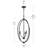 Jheni Three-Light Matte Black Foyer Pendant-127419984