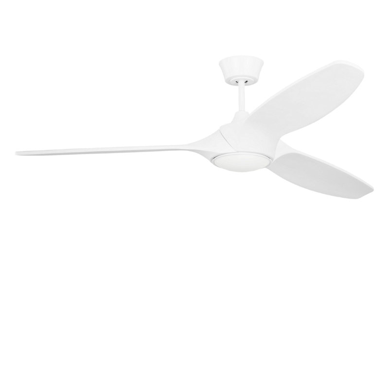 Selen Smart LED Ceiling Fan, Matte White, Matte White, 60" Wide