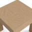 Natural Solid Wood End Table With Diamond Pastoral Pattern Inlay Design, Concealed Handle Drawer Nightstand -452198325