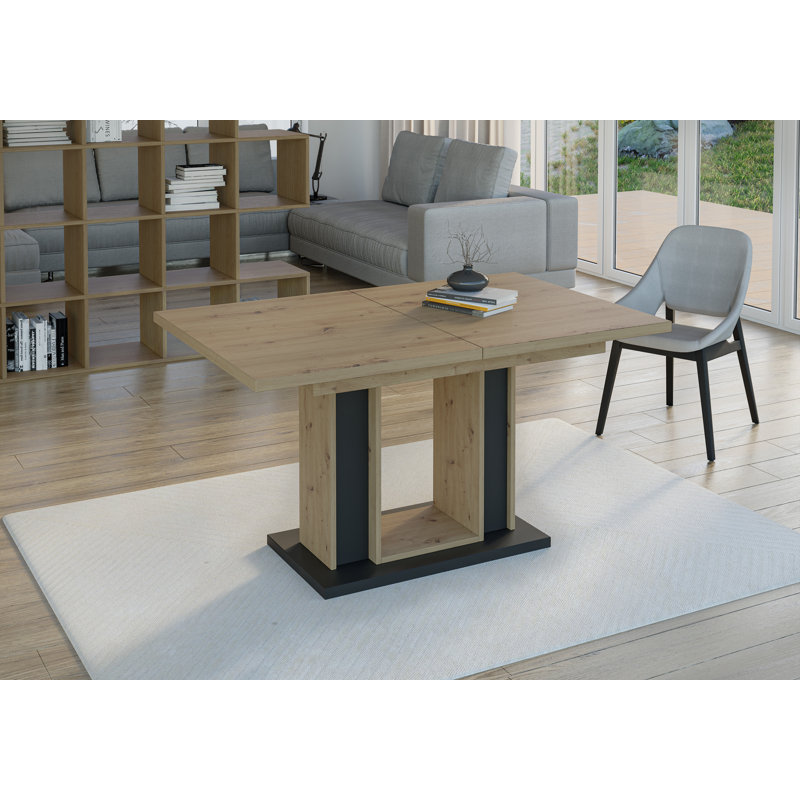 Extendable Dining Table Lorenia, Black