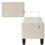 Banc de rangement rembourré en lin-817418582