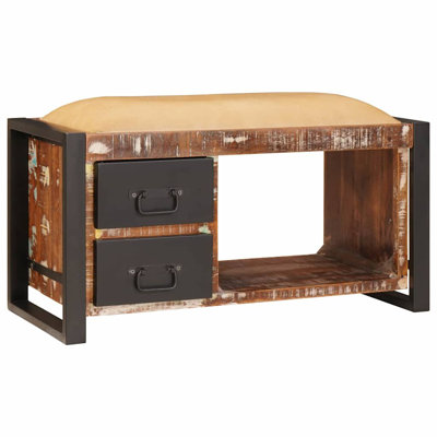 Solid Wood Storage Bench