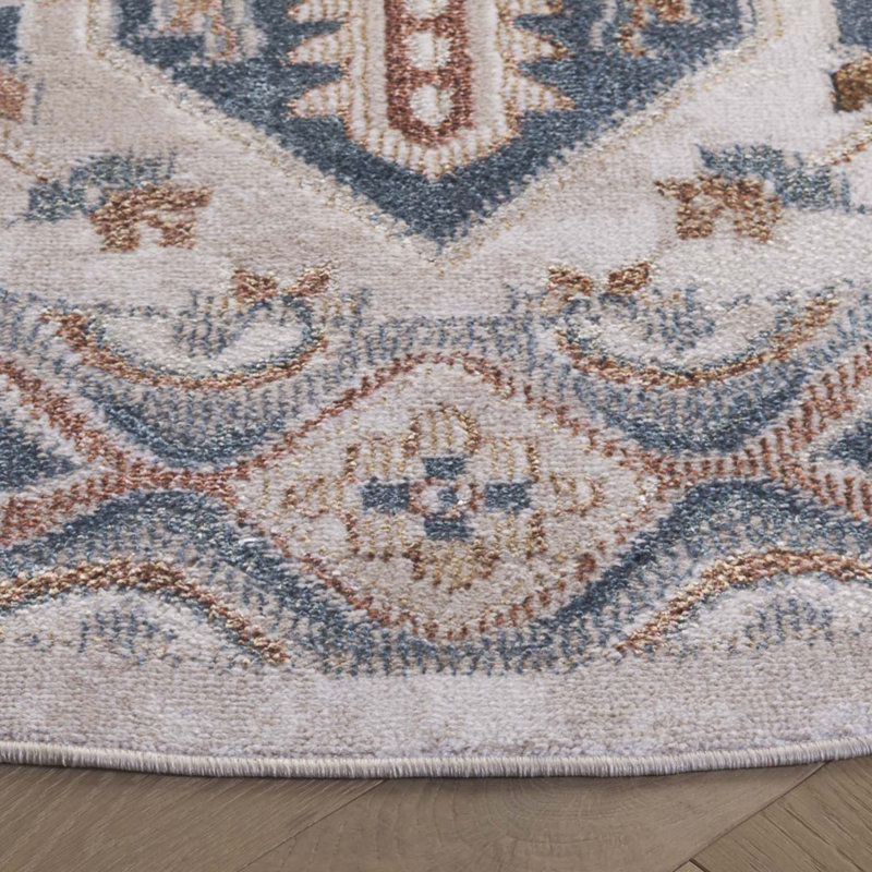 Kiosha Performance Performance Oriental Rug, Round 6'7"