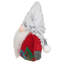 Gnome de Noël pelucheux 6 po rouge et gris