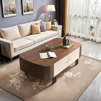 Table basse rétro avec grand rangement