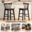 24 Inch Modern Solid Wood Counter Stool,  Kitchen Island Stools With Back-2098283660-2098283661
