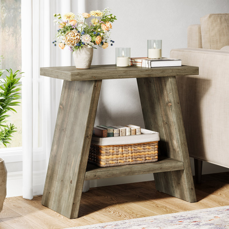 Table de bout en bois Soild, Brun rustique