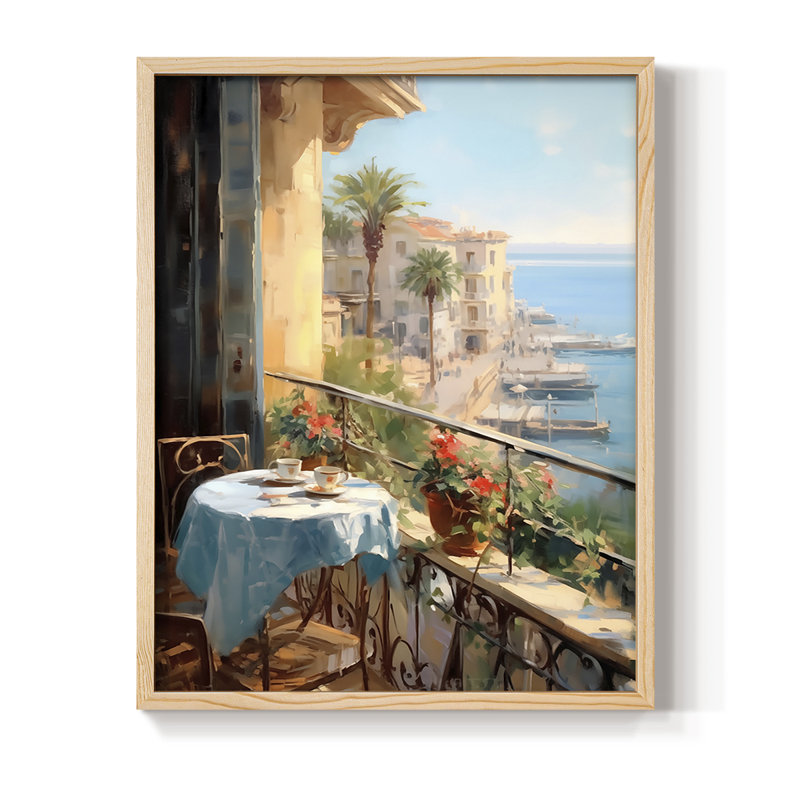 Reproduction encadrée FLORAL Series DCCXLIV - bois massif, Naturel, H 30 po x l 24 po