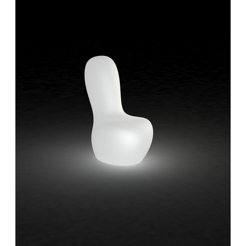 Sabinas Matte Ice White Plug-In LED Outdoor Floor Lamp, 51.25" H x 46.5" W x 28.25" D, Plug-in, Yes