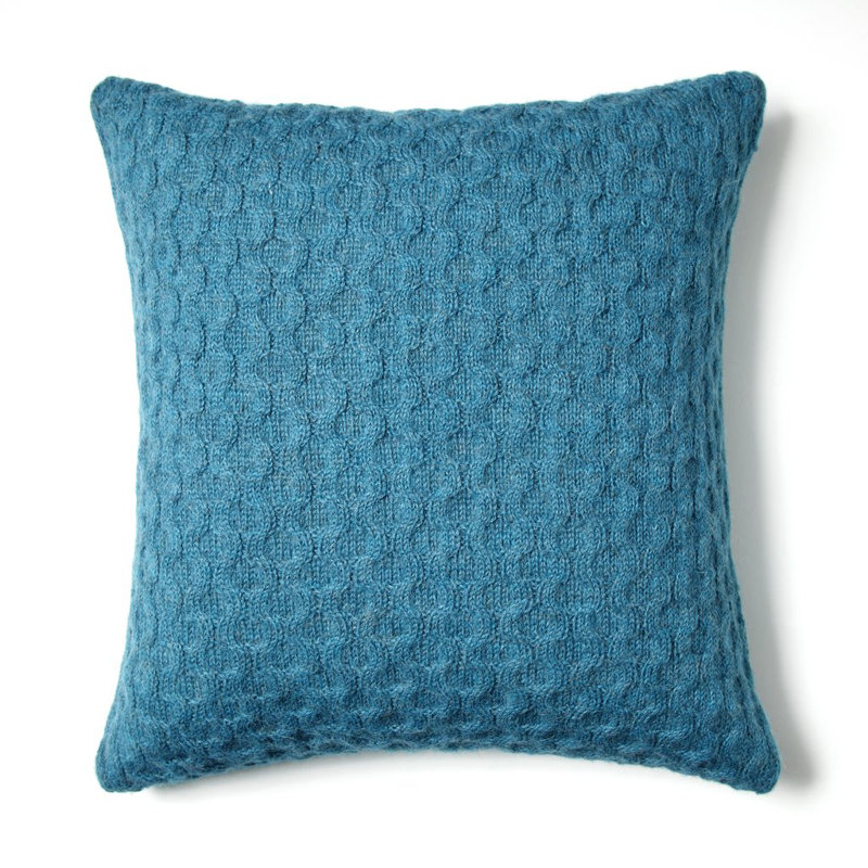 Theo Square Pillow Cover and Insert, Peacock