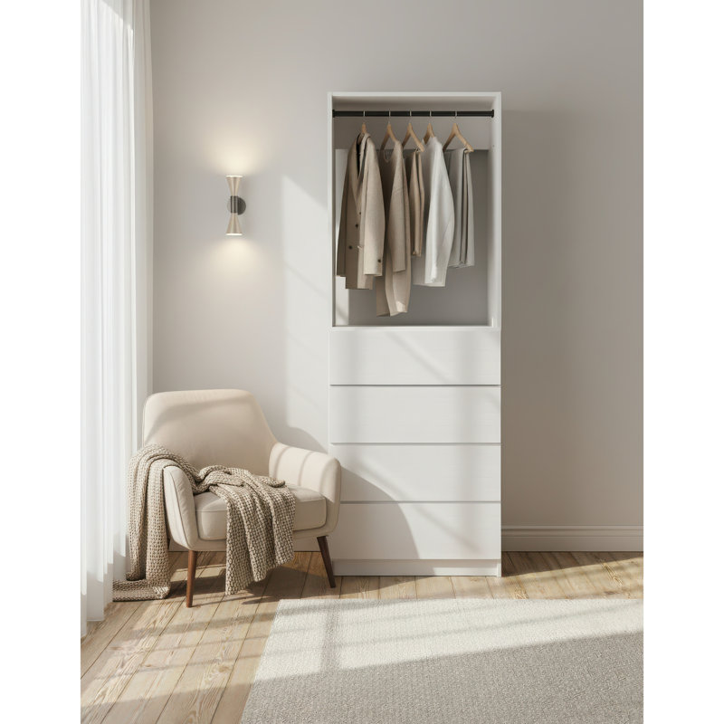 Prosper Wood Walk-in Closet with Two Rods