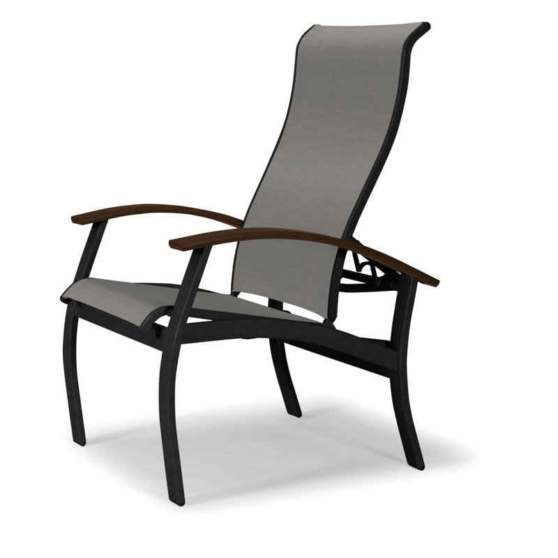 Chaise de patio Askar, Alliage Sunbrella®, Kona, Noir texturé