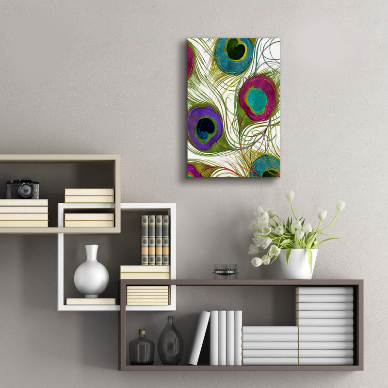 Art mural en verre Peacock, H 24 po x l 16 po x P 0,2 po