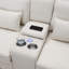 114.2" Upholstered Sofa With Console, 2 Cupholders And 2 USB Ports Wired Or Wirelessly Charged,4 Pillows-823662323