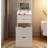 Dressing Table and Stool, 3-in-1 Multifunctional Dressing Table Set, Featuring Three-color Lighting Modes, HD Mirror, Two Sliding Drawers, and a Hidden Storage Stool