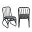 Ensemble de 2 chaises d'extérieur en osier avec coussins lavables-857981098