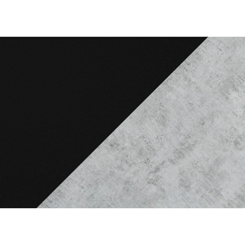 Console étroite étroite avec plateau spacieux et base angulaire, Blanc/Noir