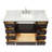 Flynt 55'' Single Bathroom Vanity with Carrara Marble Top-64627194