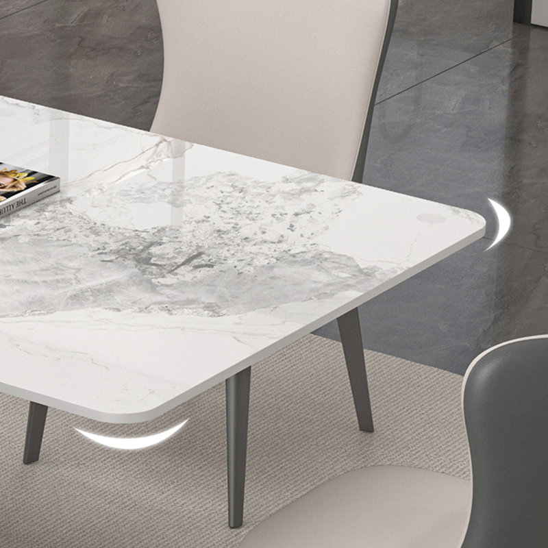 Italian style simple rectangular dining table sets, 29.5''H x 55.1''L x 31.5''W