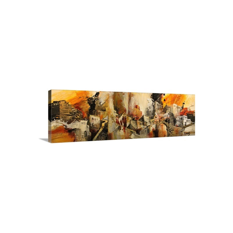 « méditerranéennes souvenirs ix », impression, H 12 po x l 36 po x p 1,5 po, Toile