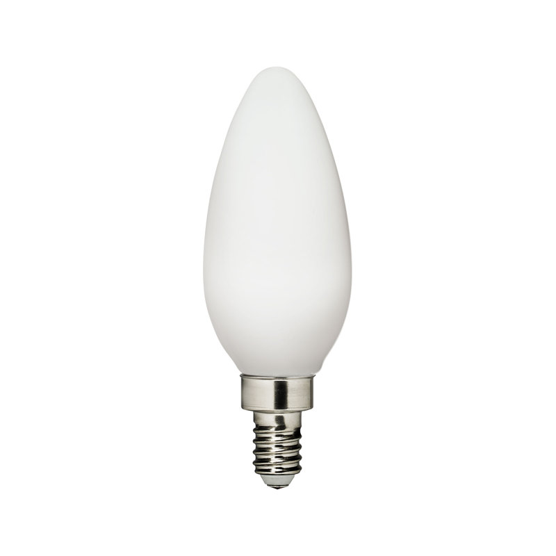 Visual Comfort & Co. LED Torpedo shape 5W 3000K Warm White E12 Candelabra base Frosted light bulb, 3000 Kelvins