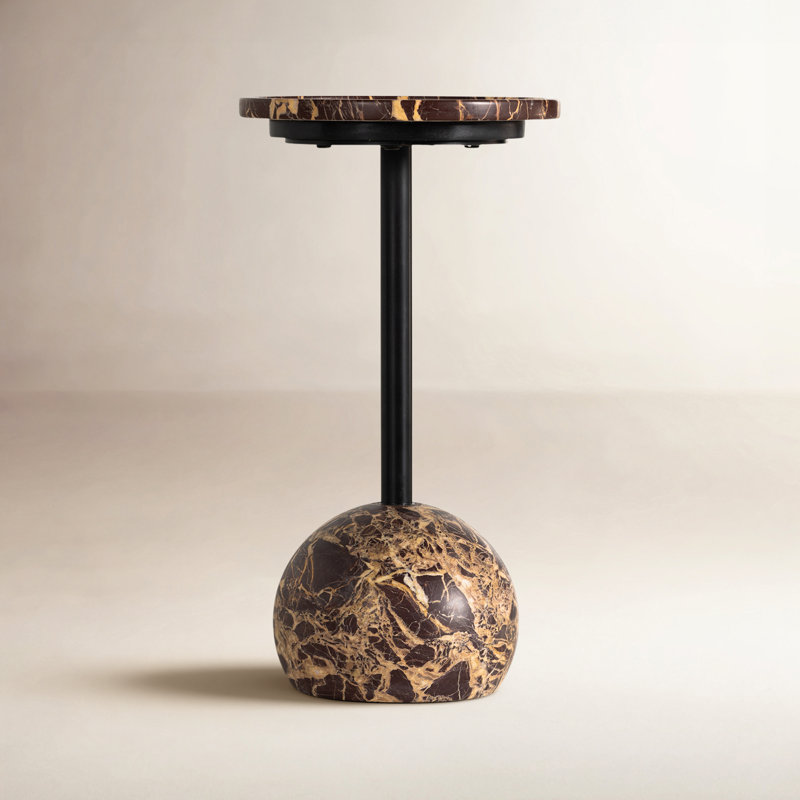 Marble Tray Top End Table, Merlot