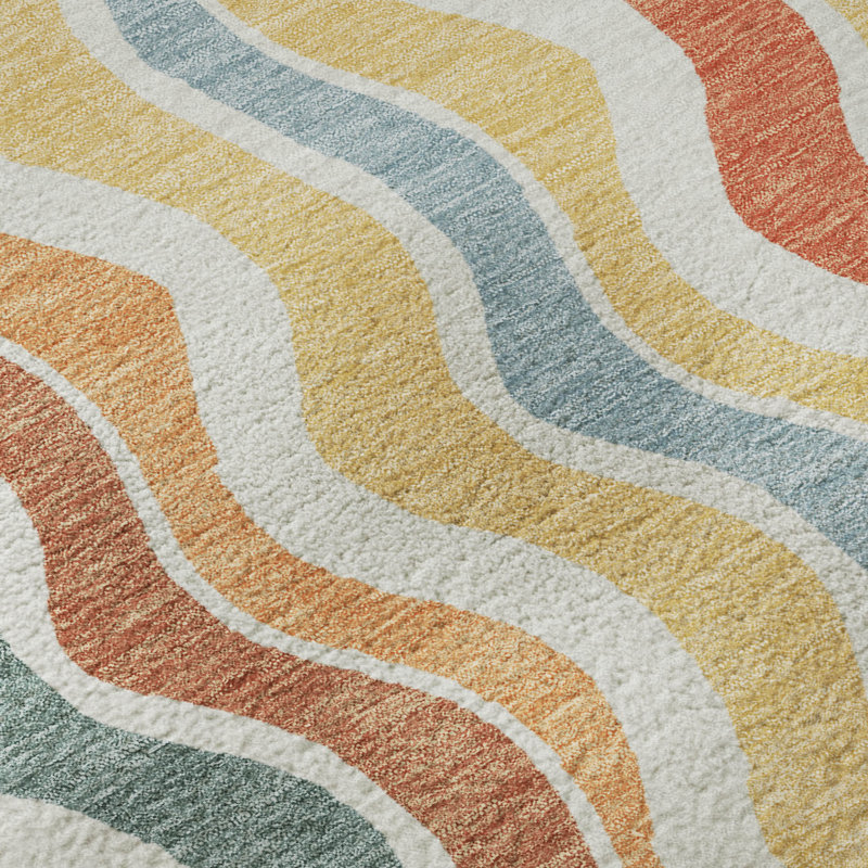 Tapis de qualité supérieure lavable à la machine Mayfield AMF2342, Corail, 5 pi x 7 pi 6 po